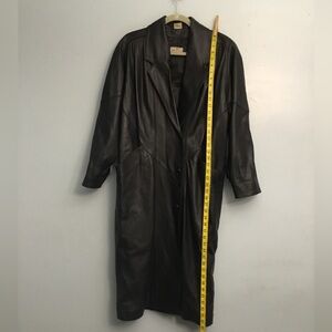 PERUZZI Black Leather Coat